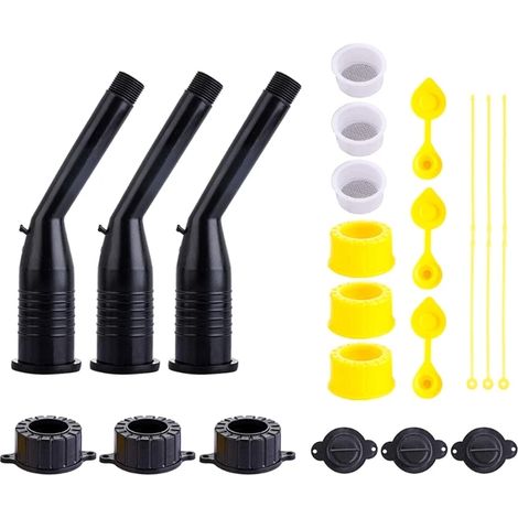 Filiyano – Kit de 1 ou 3 kits de buses coudées pour bidons d'eau et bidons d'essence en plastique anciens (avant 2009)