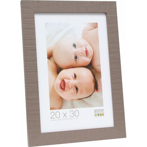 Cadre Photo Bois Brut Taupe 10 x 15 cm (1/3)