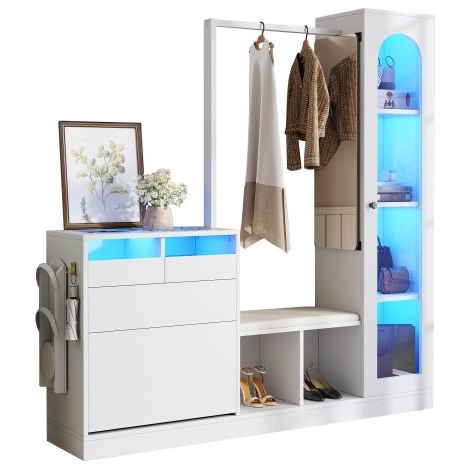 Armario de almacenamiento 6 en 1 con iluminación LED de cambio de color (1/5)