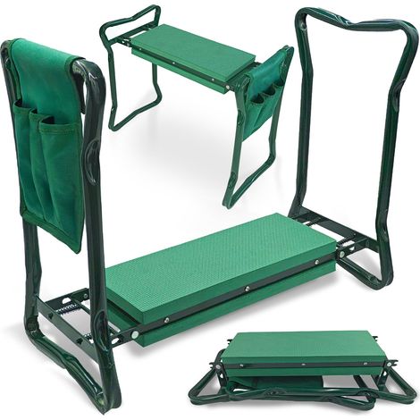 Inginocchiatoio da giardino pieghevole, sedia da giardino Russell 3 in 1 + organizer per attrezzi (1/5)