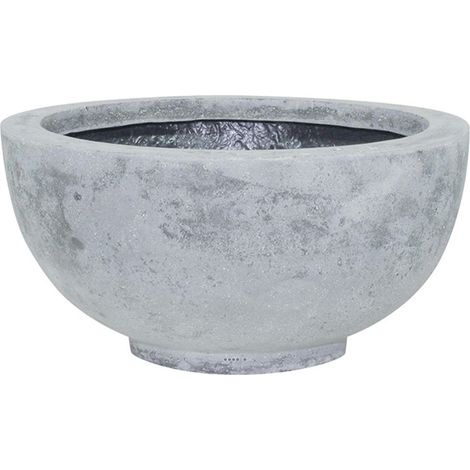Bac en Polystone Landi Ext. Bol D 40 x H 18 cm Gris ciment - dimhaut: H 18 cm - couleur: Gris ciment