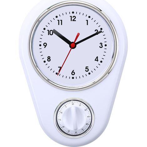 Horloge Murale 9 Pouces avec Minuteur Visuel 60 Minutes, Fonction Silencieuse, Design Rétro pour Cuisine (1/4)