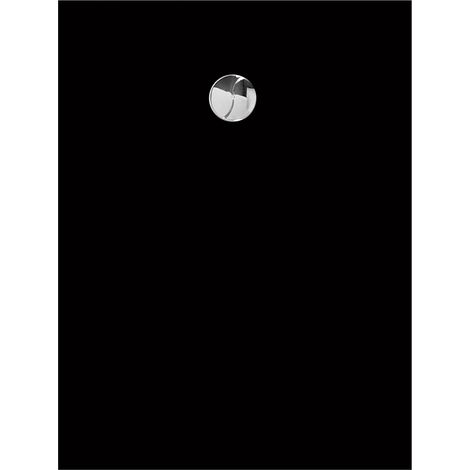 receveur 120x90x2.6cm extra-plat en polybéton noir mat effet soft-touch - redécoupable - nelson (1/3)