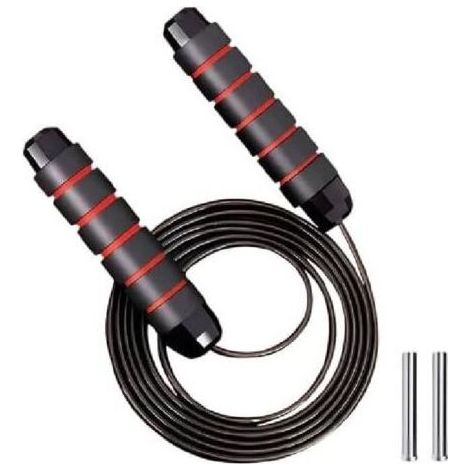 Corde à sauter lestée – corde à sauter sportive – corde à sauter pour adultes – corde à sauter carrée – idéale pour la corde à sauter – convient aux adultes – longueur facilement ajustable (1/5)