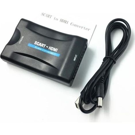 Adaptateur Péritel vers HDMI - LECHEO - Convertisseur Vidéo Audio - 1080P - Noir - Plug and Play (1/4)