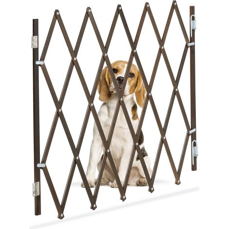 Ausziehbares hundegitter in braun 8830