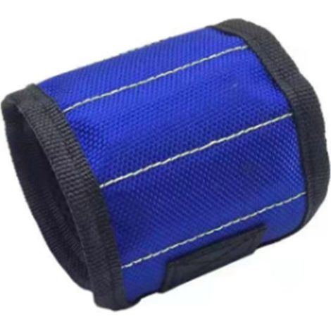Multifunktionales Magnetarmband mit magnetischer Werkzeughalterung für Nägel und kleine Metallwerkzeuge, 3 Reihen, 6 blaue Magnete (1/5)