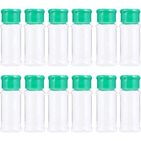 Dailygoody，Tarros de especias vacíos，Juego de 12，Ideales para hierbas y especias，Prácticos frascos de almacenamiento，100 (1/5)