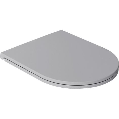 Abattant WC INFINITY Slim, fermeture douce, prise facile, gris pierre (1/3)