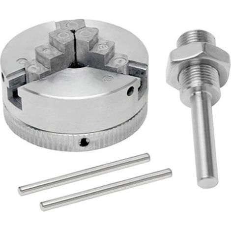 BRAVIX Ensemble de mandrin de mini tour, mandrin d'extension à trois quatre mâchoires Z011 et jeu de bielles, mandrin de perceuse électrique(Type B)
