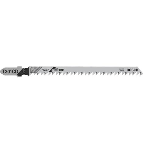 Hoja de sierra de calar T 301 CD Clean for Wood 117 mm (5 uds.) - BOSCH (1/3)