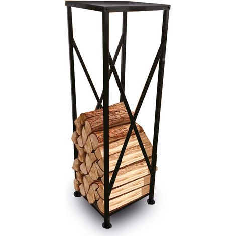 Bituxx Design Kaminholzständer Feuerholzständer Holzregal Kaminholzregal Holzlager Holzablage Brennholzhalter (1/5)