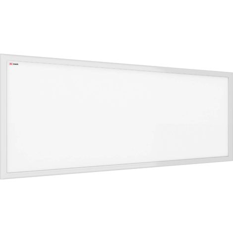 Tableau Blanc Magnétique Effaçable à Sec avec Cadre en Bois Blanc 30x70cm