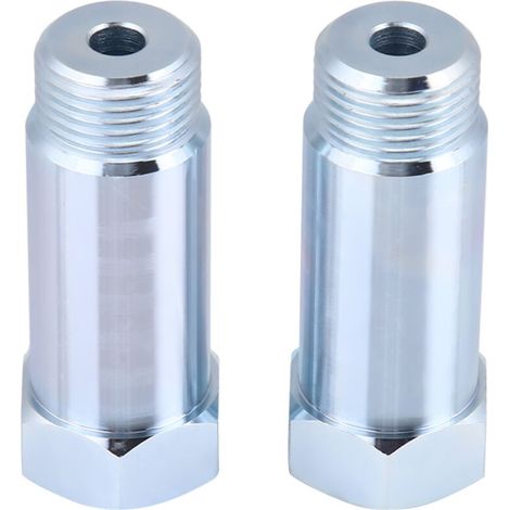 Jeffergarden Adaptateur d'extension pour sonde lambda, argenté M18x1,5 droit, en acier inoxydable haute résistance, universel, pour voiture-DOU