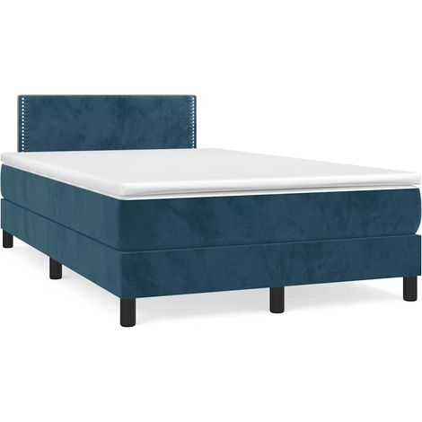 Maison Exclusive - Cama box spring con colchón terciopelo azul os (1/5)