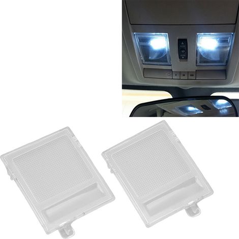 Paire de plafonniers intérieurs gauche et droit à vendre avec cache transparent, compatibles avec Jeep Grand Cherokee 2005-2010 (OE : 5137527AA)
