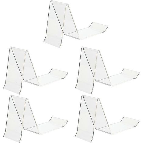 Présentoir à chaussures en acrylique plat, présentoir à baskets, lot de 5 supports transparents pour la vente au détail (1/5)
