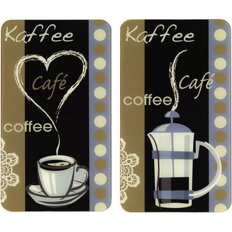 Plaques de protection en verre trempé 2 pièces – Dimensions L. 30 x l. 52 cm – Résistantes aux chocs et rayures – Avec pieds antidérapants réglables (1/5)