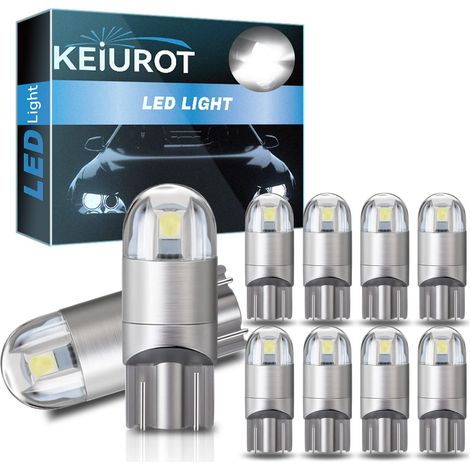 W5W T10 Ampoule Blanc 194 168 2825 Wedge Ampoules De Voiture Dôme Intérieur Carte Porte Lumière Ampoule Plaque Immatriculation Ampoules DC12V 10PCS (1/5)