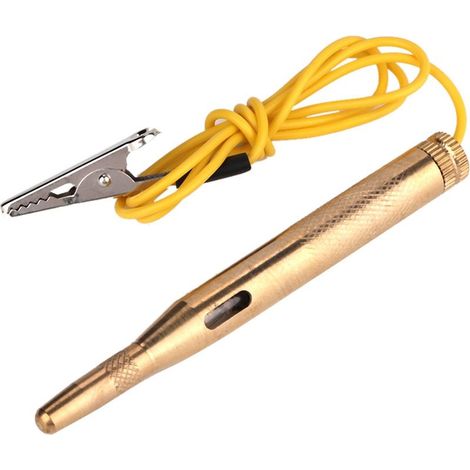 Crayon de test automatique, testeur de circuit de voiture léger jaune professionnel précis pour remorques motos camping-cars (1/5)