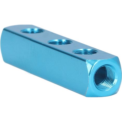 AL-3 Pneumatischer Verteiler, Aluminium-Verteilerblock, Luftabscheider für automatisierte Anlagen, 3 Ausgänge. (1/5)