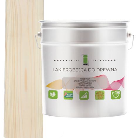 Vernis teinté pour bois, incolore, hydrophobe, inodore, satiné, 3 en 1, 2,5 L, D000 (1/5)