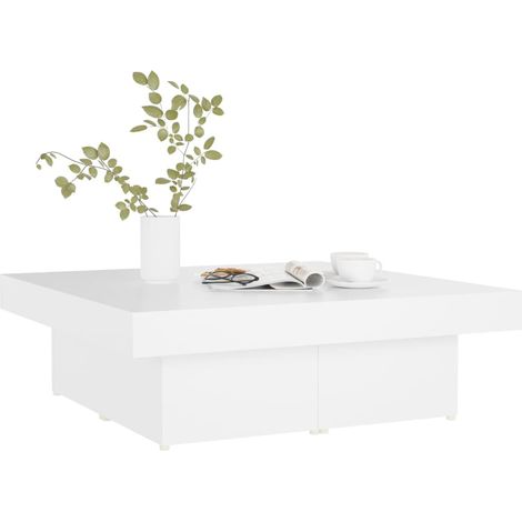 Table basse Blanc 90x90x28 (1/5)