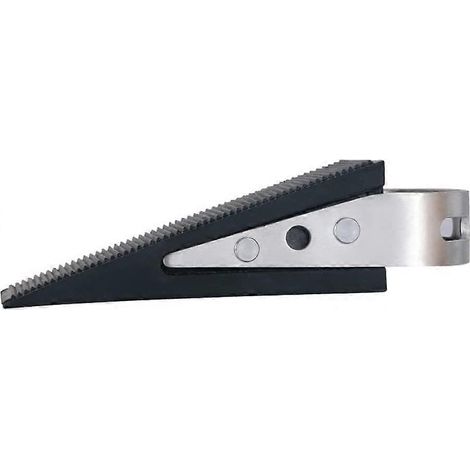 Cale de porte, acier inoxydable brossé, antidérapante, à clouer, protection de plinthe, monochrome (1/5)