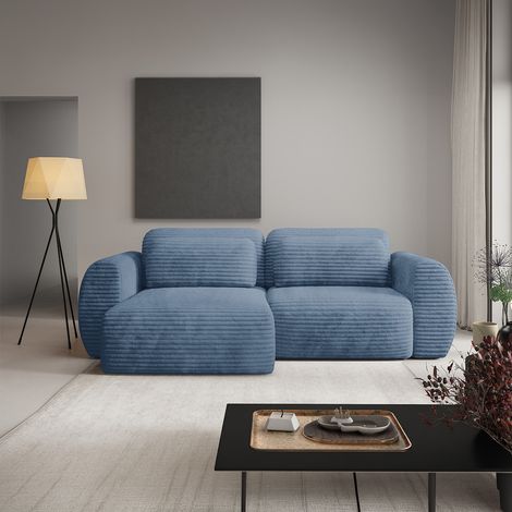 3-Sitzer-Wende-Ecksofa mit Bettkasten Camilla Hellblau