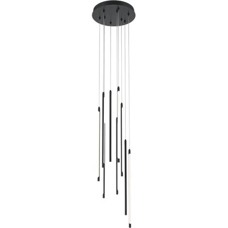 Maytoni Light Stick Lampadario a sospensione moderno Cluster Nero 3000K 3350lm Paralume bianco (1/5)