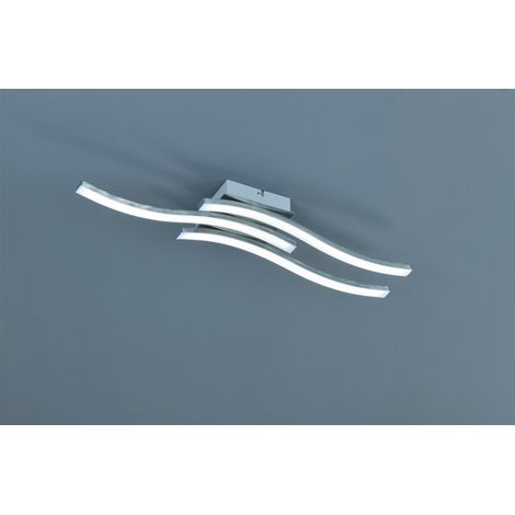 Moderne Deckenleuchte 3 LED-Stäbe 3000k Route Nickel Trio Lighting
