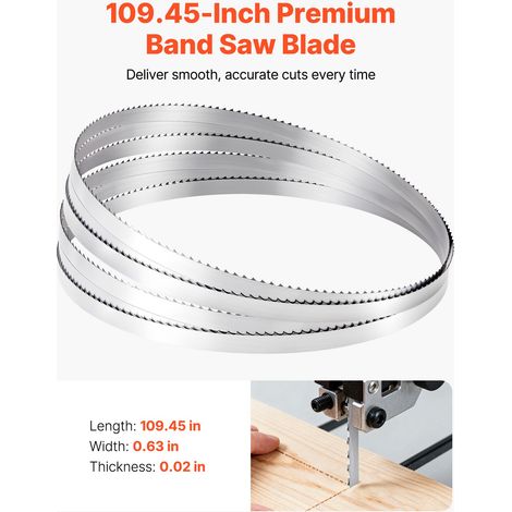 Lame de Scie à Ruban 2780x16x0 5 mm 4 TPI Dents Affûtées Trempées (1/5)