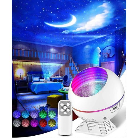 Projecteur Galaxie, Projecteur d'étoiles, Veilleuse, Projecteur Lumière Galaxie pour Chambre, Projecteur Ciel Galaxie, Projecteur Océan Lune, Projecteur Étoiles 3 en 1 (1/5)