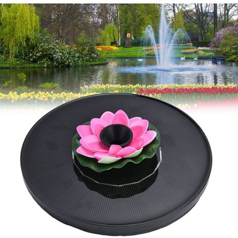 Schwimmende Solarwasserpumpe für den Garten mit Seerose, umweltfreundliche Außendekoration (1/5)