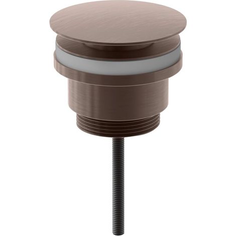 Orbit Universal Push Button Basin Waste Slotted/Un-Slotted - Brushed Bronze