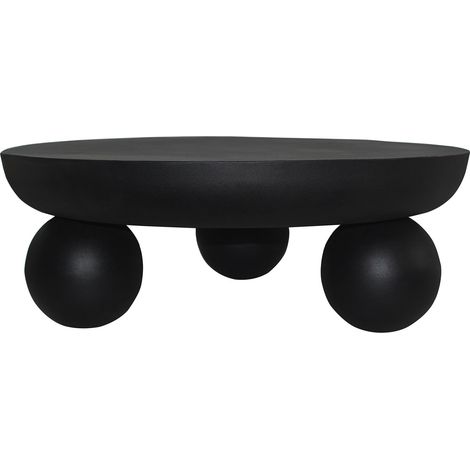 Table basse en métal - Noir - SILIDA (1/2)