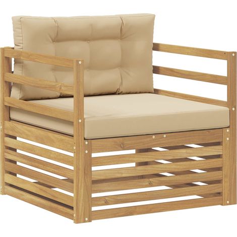 Maison Exclusive - Outdoor-Sofa Weiß und Beige