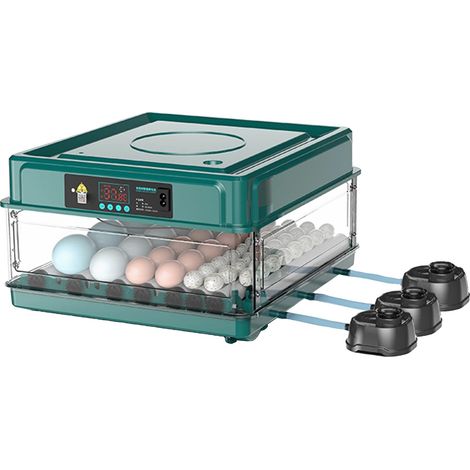 Incubadora de huevos, volteo automático de huevos, diseño con autohumidificación, modelo para 48 huevos. (1/2)
