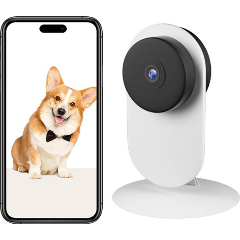 Caméra de Surveillance WiFi 1080p pour Alarme Maison Alertes via Smart Life et Tuya, vérification vidéo après une alerte, audio bidirectionnel, détection de mouvement infrarouge (1/5)