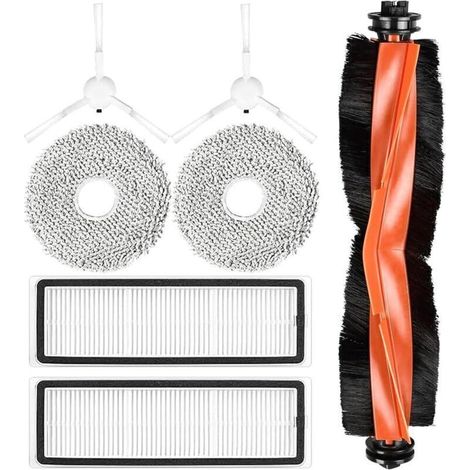 Kit d'accessoires 7 pièces pour robot aspirateur Xiaomi X20+/X10 Plus – lingettes, brosse centrale, latérales et filtres HEPA (1/4)