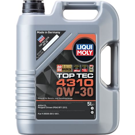 Huile moteur antifriction moderne TOP TEC 4310 0W30 5L Liqui Moly