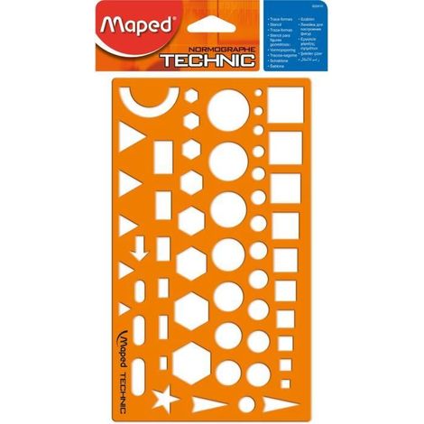 Maped Trace-formes outil de traçage orange 22.5x13.5 cm (1/2)