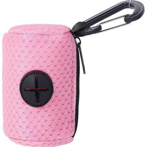 1 Distributeur sacs déjections, tissu maille résistant, 5cm diamètre, accessoire promenade chien