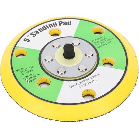 Plateau de polissage universel à 6 trous avec support pour ponceuse ronde de 12,7 cm (5 po), plateau de support pour polisseuse (1/5)