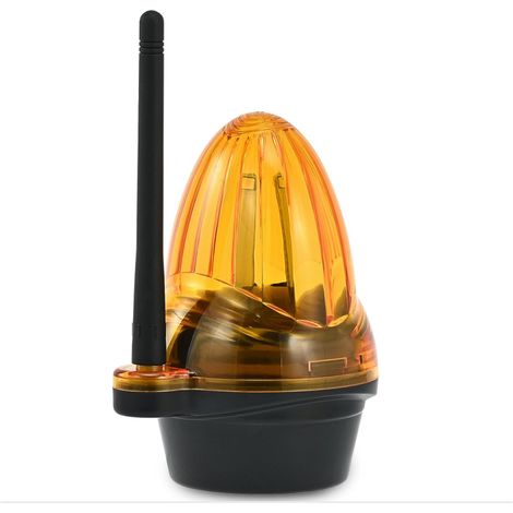 Feu Clignotant Lampe d'Avertissement Universel pour Motorisation Portail 12V-265V AC/DC Feu Stroboscopique de Sécurité à LED Ambre Compatible avec Moteurs de Portail Coulissant/Battant (1/5)