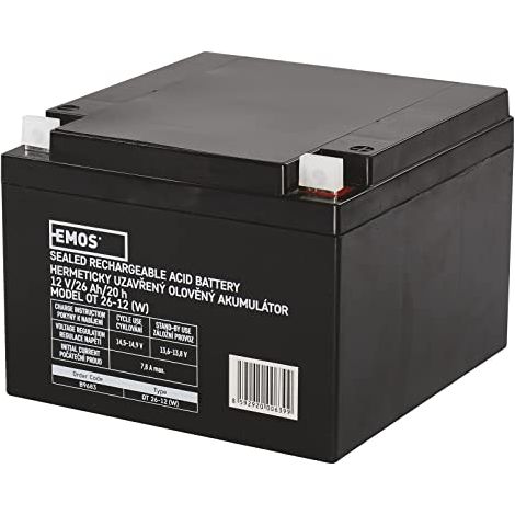 Emos al piombo senza manutenzione Accumulatore 12 V, 26 Ah L2, 1 pezzi, b9683 (1/4)