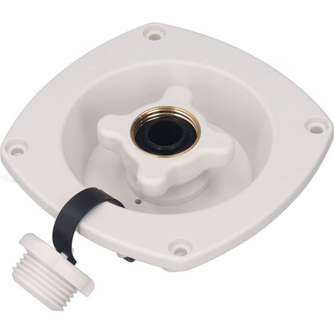 Entrée d'eau de la Ville pour RV avec Régulateur, Construction ABS, Installation Facile, Application Large, Support Mural Pratique, Protection contre les Polluants (BLACK) (WHITE) (1/5)