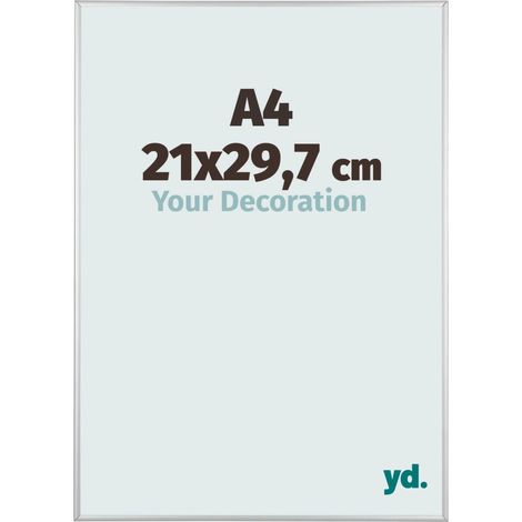 yd. - Cadre photo A4 21x29.7 - Argent Mat - Aluminium - Kent