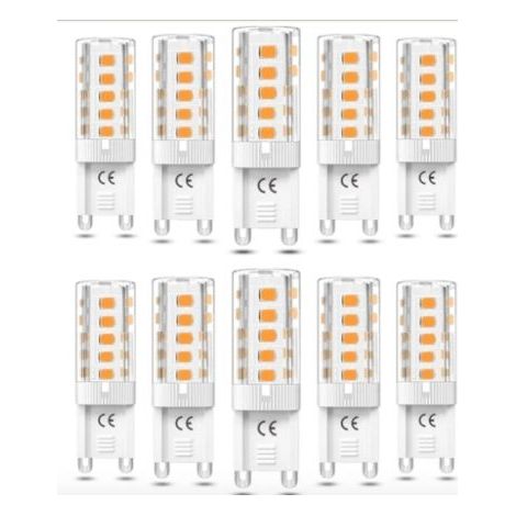 Ampoules LED G9 5 W – Lumière blanc chaud – Lot de 10 (1/5)