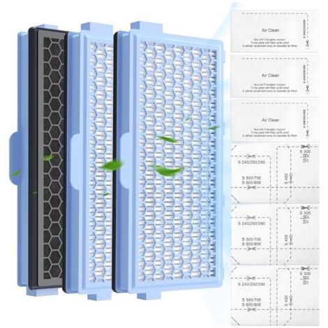 Lot de 3 filtres HEPA SF-HA 50, compatibles uniquement avec les aspirateurs Miele Compact C1 et C2, Complete C2 et C3, S8340, S4, S5, S6, S8, S4000–S8999 et Guard L1/M1/S1 – NON compatibles avec les m (1/4)